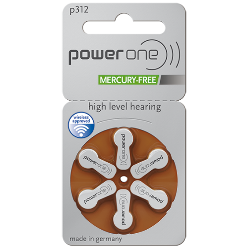 Power One Mercury Free Batteries size 312 